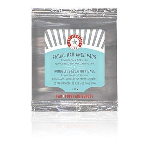 First Aid Beauty Facial Radiance Pads - Travel Size, 10 Exfoliating Pads for Bright Skin