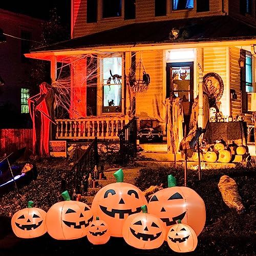 8.5FT Outdoor Halloween Inflatable Pumpkin Decoration with LED Lights, Yard & Garden Decor