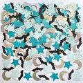 Halloween Baby Shower Confetti - Blue and Black Little Boo Decorations, 200 pcs