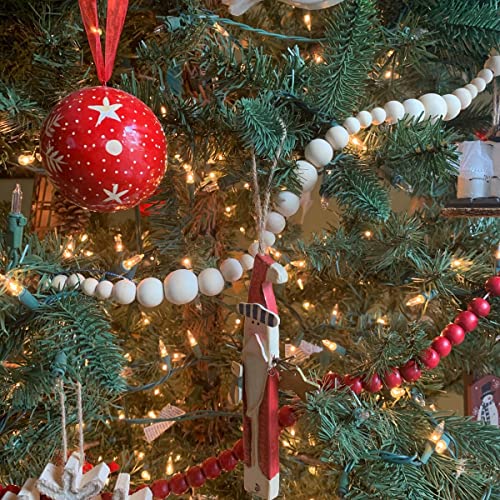 Farmhouse Wooden Beaded Garland - Pumpkin Accent, 86 Inch Size 3