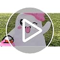 5FT Halloween Inflatable Ghost with Pink Bow and Glowing Pumpkin - Outdoor Decor