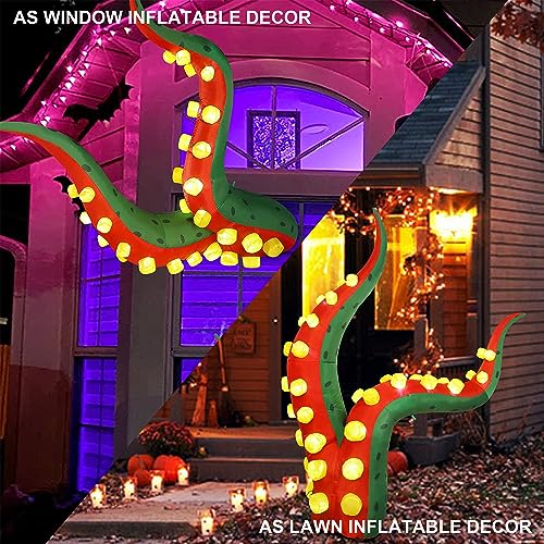 Halloween Inflatable Lighted Octopus Tentacle - Style E, 5.6 ft Tall Outdoor Decor