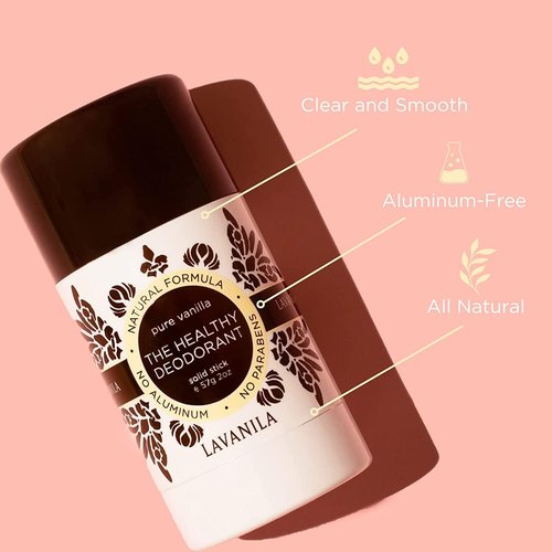 Lavanila Sport Luxe Deodorant - Aluminum-Free, Pure Vanilla, 2oz | Healthy, Vegan Solid Stick for All