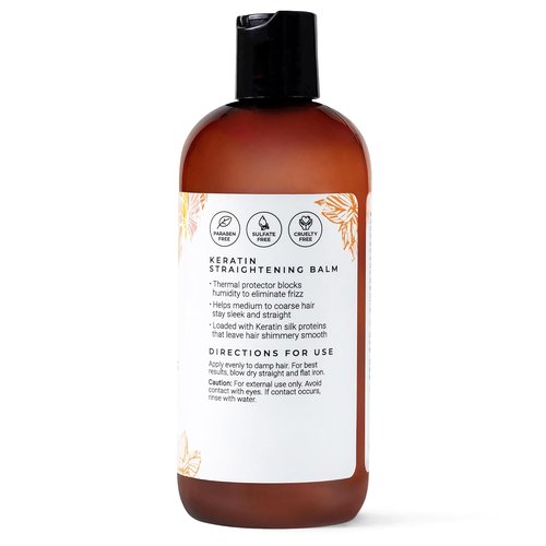 Cibu Keratin Straightening Balm - Heat Protectant & Frizz Prevention | At-Home Hair Treatment | 4.25 Ounces