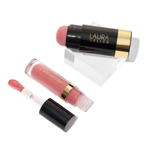 Laura Geller New York Soothing Blush + Lip Duo - Practical Pink Cheek Tint & Jelly Balm Lip Serum
