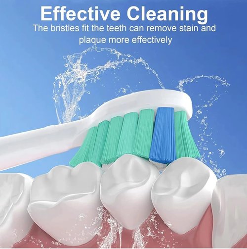 Philips Sonicare Replacement Toothbrush Heads - 8 Pack, Compatible with Click-On Handles, White
