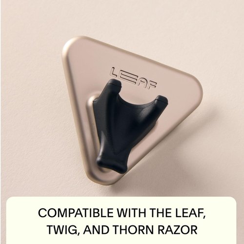 Leaf Shave | Shower Holder, Mercury - Bathroom Adhesive Razor Wall Hook Compatible Only with The Leaf Razor, Twig Razor, and Thorn Razor