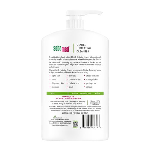 SEBAMED Gentle Hydrating Cleanser - Fragrance-Free pH 5.5 Formula for Sensitive Skin | 33.8 Fl Oz (1 L)