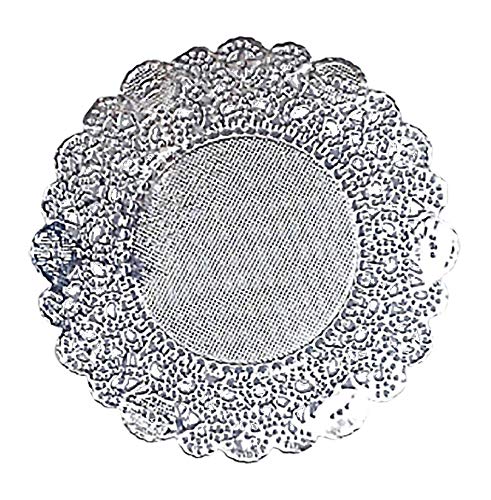 8-Inch Silver Rectangular Paper Doilies - Disposable Lace Tableware, 250 Sheets - Party & Wedding Decor (Variation: Round)