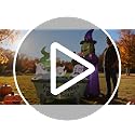 6ft Halloween Inflatable Witch Cauldron with Ghosts RGB LED Lights Yard Decor