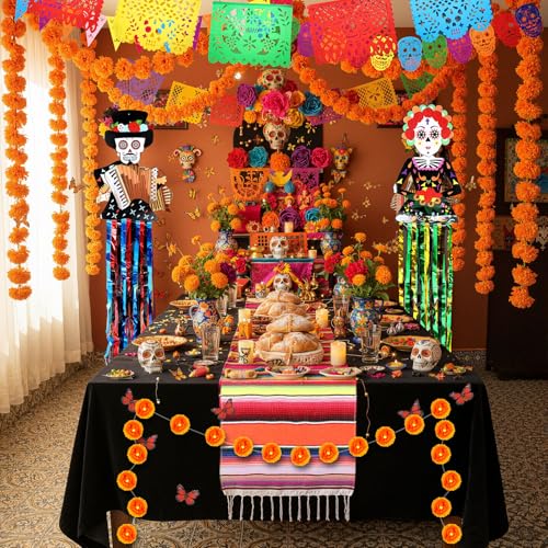 Janinka Black Lighted Dia De Los Muertos Altar Decoration Set - Classic Variation