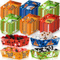 Halloween Paper Food Trays 60 PCS Double-Sided Ghost Pumpkin Witches