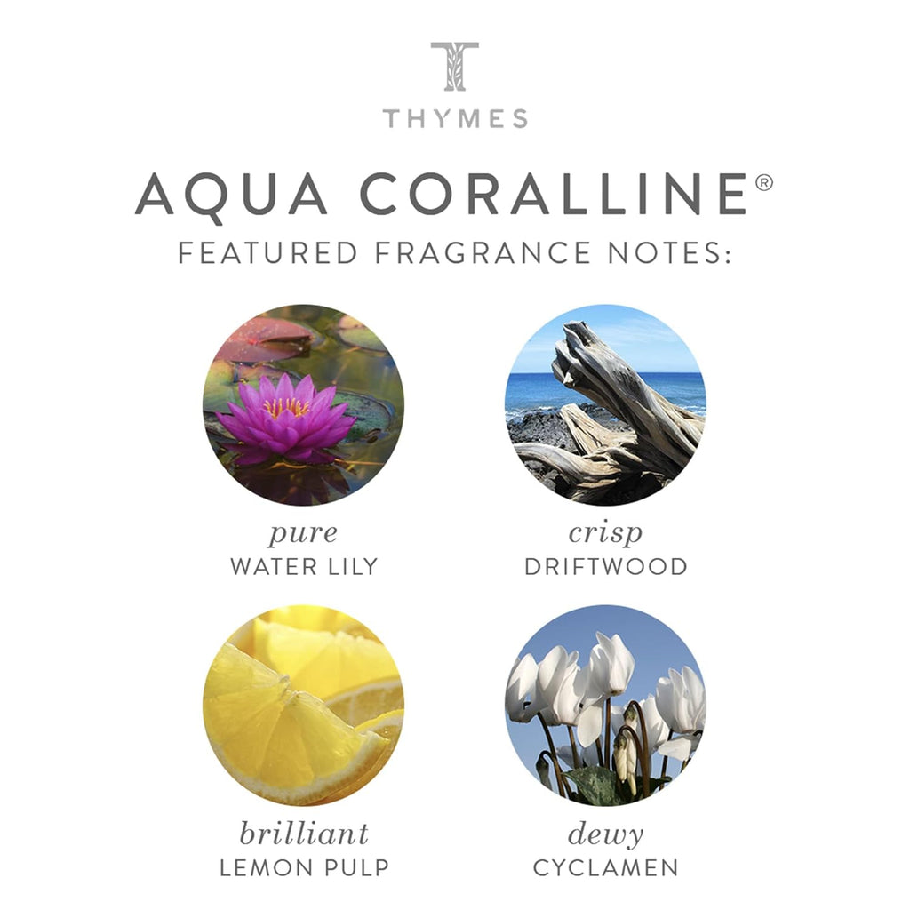 Thymes Moisturizing Hand Wash Soap - Luxury Glycerin & Kelp Formula - Serene Aqua Coralline Scent (8.25 oz)