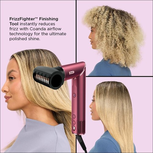 Shark FlexStyle Hair Dryer Brush & Multi-Styler - Powerful Auto-Wrap Curlers & Attachments | Black Cherry