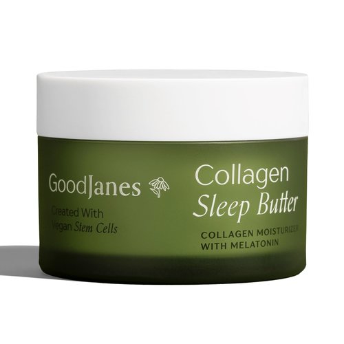 Collagen Sleep Butter Night Cream with Vegan Collagen, Hyaluronic Acid & Melatonin Complex – Hydrating Overnight Moisturizer for Dry or Mature Skin