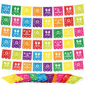 Mini Dia De Los Muertos Papel Picado Banner - 54 Vivid Mexican Party Flags