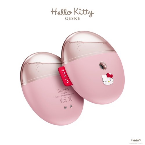 GESKE & Hello Kitty SmartAppGuided™ Facial Hydration Refresher | 4 in 1 | Water Atomizer | Moisturizing Spray Machine | Face Mister | Humidifier for Natural Glow | Reduce Redness & Dry Skin