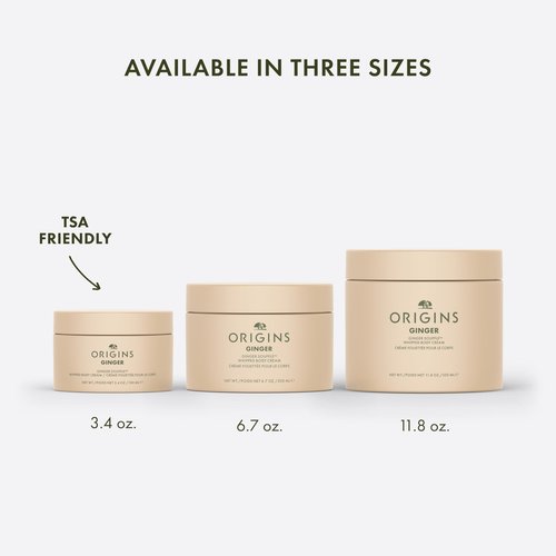Origins Ginger Souffle Whipped Body Cream | Body Butter For Dry Skin | With Ginger | Travel Size, 3.4 Fl Oz