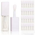 24pcs 5ml Empty white square lipgloss tubes bulk wholesale with big wand lipgloss containers…
