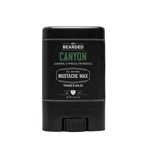 Live Bearded Mustache Wax Stick, 0.35 oz - Made in the USA with All-Natural Ingredients - Medium Hold Stache and Beard Styling for Men | Canyon - Juniper, Cypress, Fir Needle