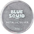 Blue Squid Metallic Silver Face & Body Paint - Water Activated 30g, Kids & Adults