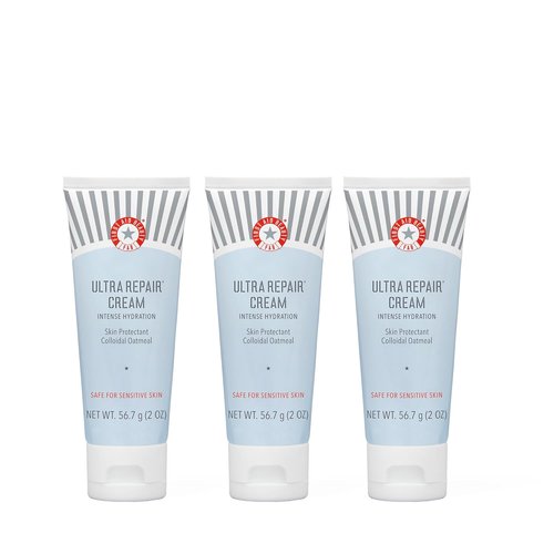 First Aid Beauty - Ultra Repair Cream | Intense Hydration with Colloidal Oatmeal, 2 oz, 3 ct - Eczema Relief