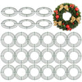 24 Pack 8 Inch Wire Wreath Frame - Dark Green Metal DIY Floral Wreaths for Holidays