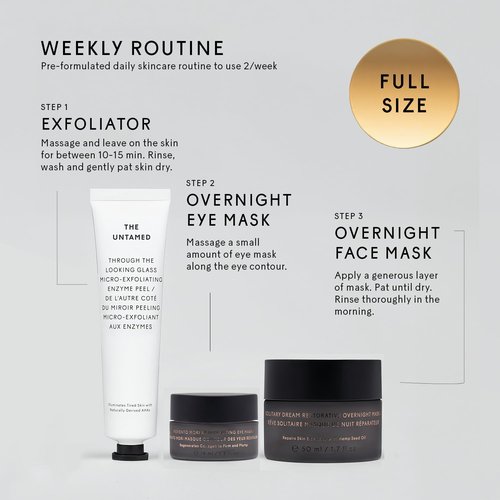 Untamed Weekly Kit - Complete Facial Skin Care Set for Hydration, Even Skin Tone & Wrinkle Reduction
