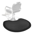 Amcomfy Anti Fatigue Semi Circle Salon Mat for Hair Stylist Anti-Slip Antique Series Salon & Barber Shop Chair Floor Mat (2.5' x 3.5' x 1/2'', Black)