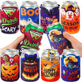 Halloween Can Cooler Sleeves 24 Pack - Shaped Neoprene Drink Insulators for 12 oz Cans & Bottles
