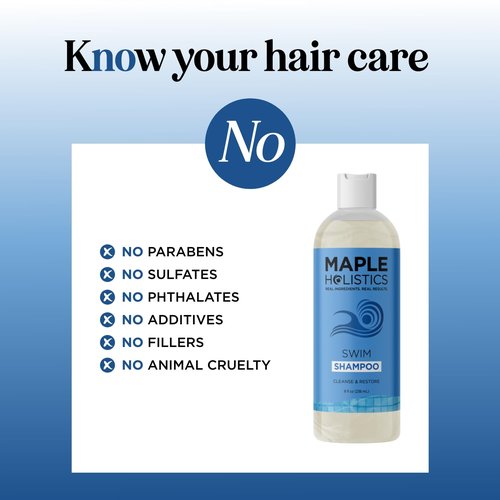 Skiennix After Swim Shampoo - Chlorine Removal for Kids & Adults | Gentle Formula with Tea Tree & Rosemary Oils