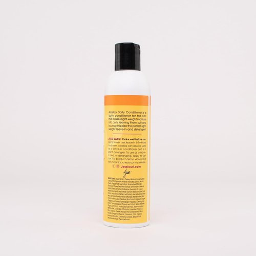 Jessicurl Aloeba Daily Conditioner - Nourishing Leave-In for Curly Hair | Citrus Lavender, 8 Fl Oz