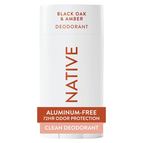 Native Aluminum Free Deodorant, Black Oak & Amber, 72 Hour Odor Control, for Women & Men, Contains Naturally Derived Ingredients, 2.65 oz