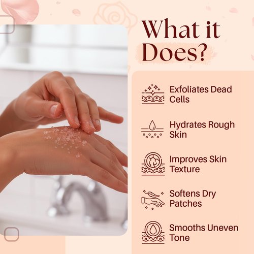 MYSTÉRE BEAUTÉ Himalayan Salt Body Scrub - Exfoliating Collagen & Rose Oil Formula (12 oz) | Reduces Cellulite, Acne & Scars