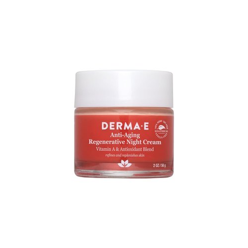 Derma E Anti-Aging Night Cream - Firming Astaxanthin Moisturizer for Youthful Skin - 2 oz