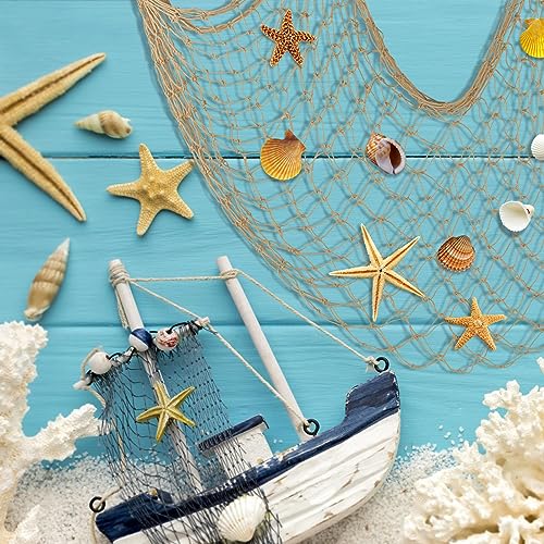 Large Caramel Fish Net Decor 5x10 ft - Nautical Party & Wall Decoration - Variation of THIS listing