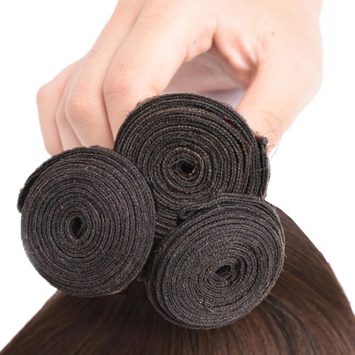 FuivJuix #4 Brown Bundles Body Wave Bundles Human Hair 14 16 18 Inch Brazilian Virgin Hair Chocolate Body Wave Bundle Human Hair Extensions 150 Gram