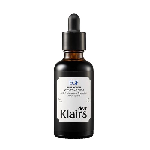 DearKlairs EGF Serum - Blue Youth Activating Drops for Barrier Repair & Post-Blemish Care, 1.69 Fl Oz