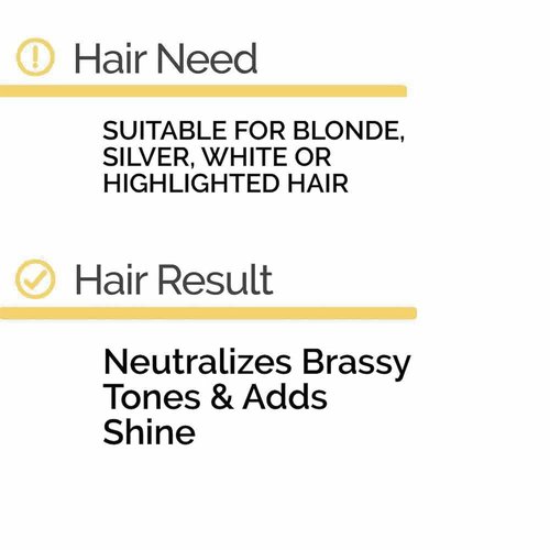 Novex Cool Blonde Purple Toning Shampoo - Neutralizes & Tones with Acai Extract | 10.1oz/300ml for Blonde & Silver Hair