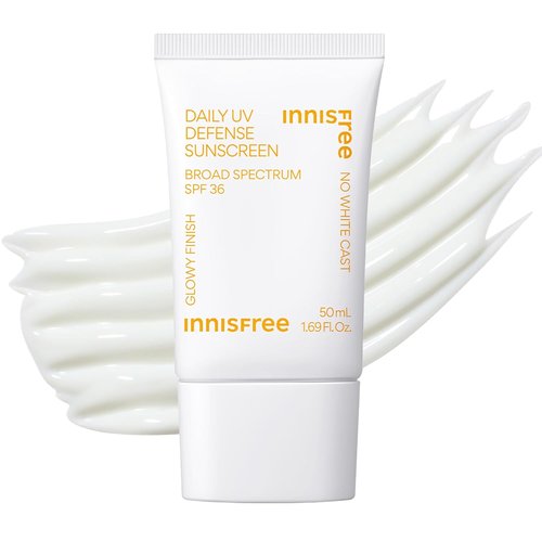 Innisfree Daily UV Defense SPF 36 | Lightweight Korean Face Sunscreen with Invisible Finish, No White Cast