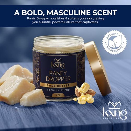 KXNG Cosmetics Organic Shea Body Butter Cream - 4oz | Deep Hydrating Body Butter for All Skin Types with Shea, Cocoa, Mango & Coconut Oil