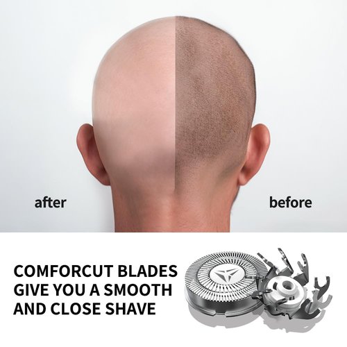 Shaver Replacement Blades for Skull Shaver Pitbull Replacement Blade,Replacement Heads for Pitbull Gold/Silver/Platinum Pro Shaver (12 Blades)