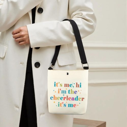 Cheerleader Zipper Makeup Bag It's Me, Hi I'm The Cheerleader It's Me Bag Cheerleading Teammate Gift (cheerleader CR)