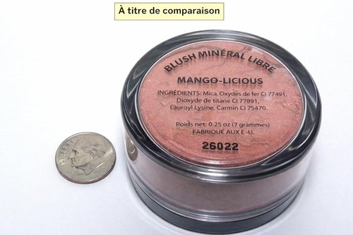 Pure Ziva Loose Mineral Highlighter Blush Powder - Deep Coral Pink Shade, Talc & Paraben Free, 7g