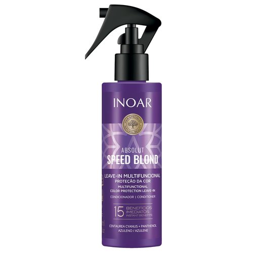 INOAR Absolut Speed Blond Leave-In Treatment - Argan Oil for Blonde & Gray Hair Hydration | 6.7 fl. oz.