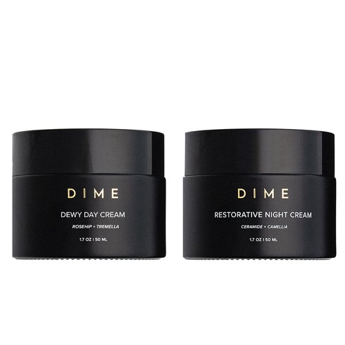 DIME Beauty Moisture Set ($75 Value) - Includes Dewy Day Cream + Restorative Night Cream (50 ml Each)