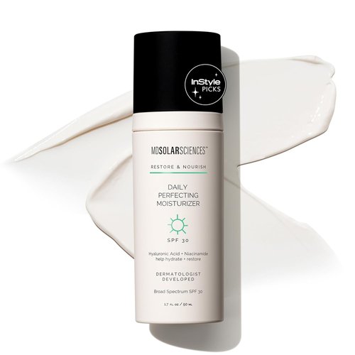 MDSolarSciences Daily Perfecting Moisturizer SPF 30 - Hydrating Face Moisturizer & Sunscreen with Hyaluronic Acid | 1.7 Oz