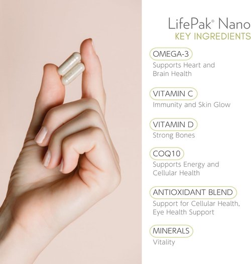 Nu Skin Pharmanex LifePak Nano - Daily Nutrient Supplement for Health & Immunity | 60 Convenient Packets