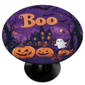 Halloween Pumpkin Castle Fitted Round Tablecloth - Waterproof & Washable, 45-50 Inch Variation A-01