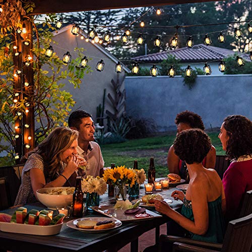 Camping Lantern String Light with 30 LEDs Black - Battery & USB Operated, Perfect for Camping & Holiday Decor